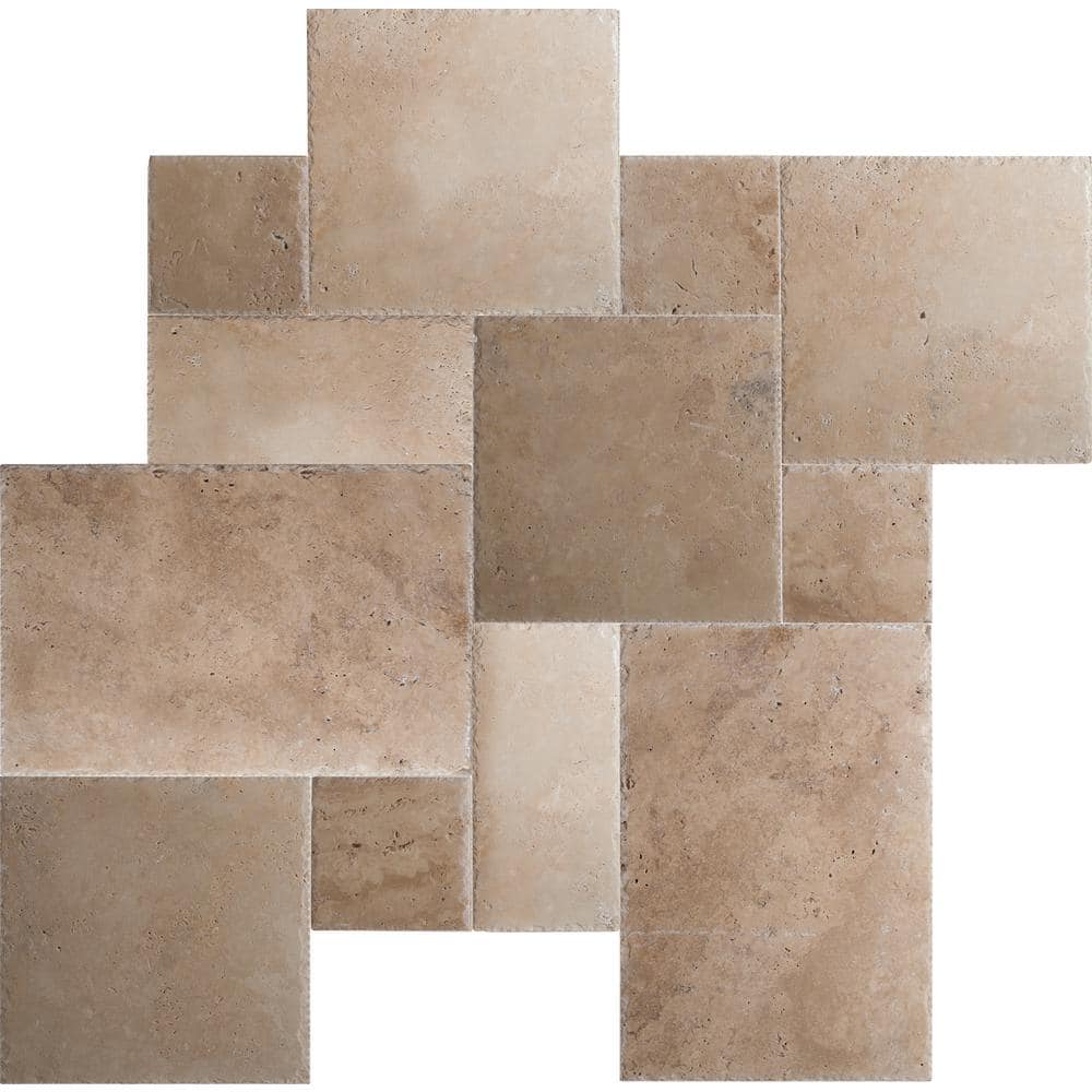 Take Home Tile Sample - Tuscany Beige Pattern Honed-Unfilled-Chipped Travertine Floor Tile - 4 in. x 4 in price history on PriceWatchPro