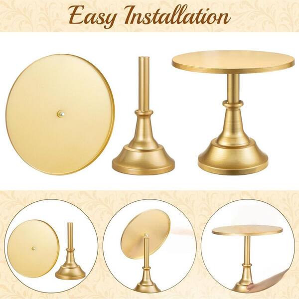Hedue 3-Piece Cake Stand Set, Round Etal Cake Stands, Dessert Cupcake Pastry Candy Display - View #9