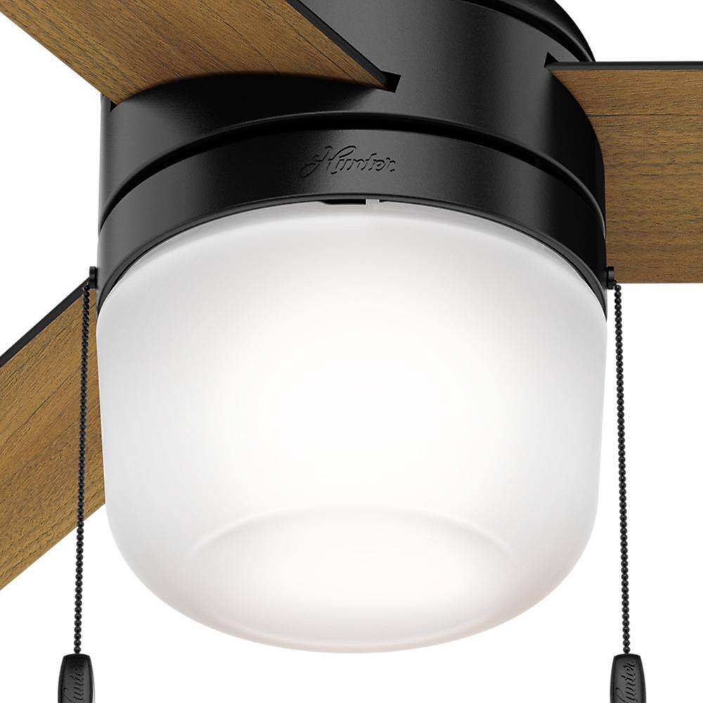 Scandinavian-Inspired Matte Black 42" LED Ceiling Fan with Remote and Reversible Blades