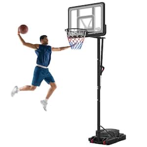 44 in. Backboard Portable Basketball Hoop, Basketball Goal System Outdoor 4.4-10FT Height Adjustable for Kids/Adults