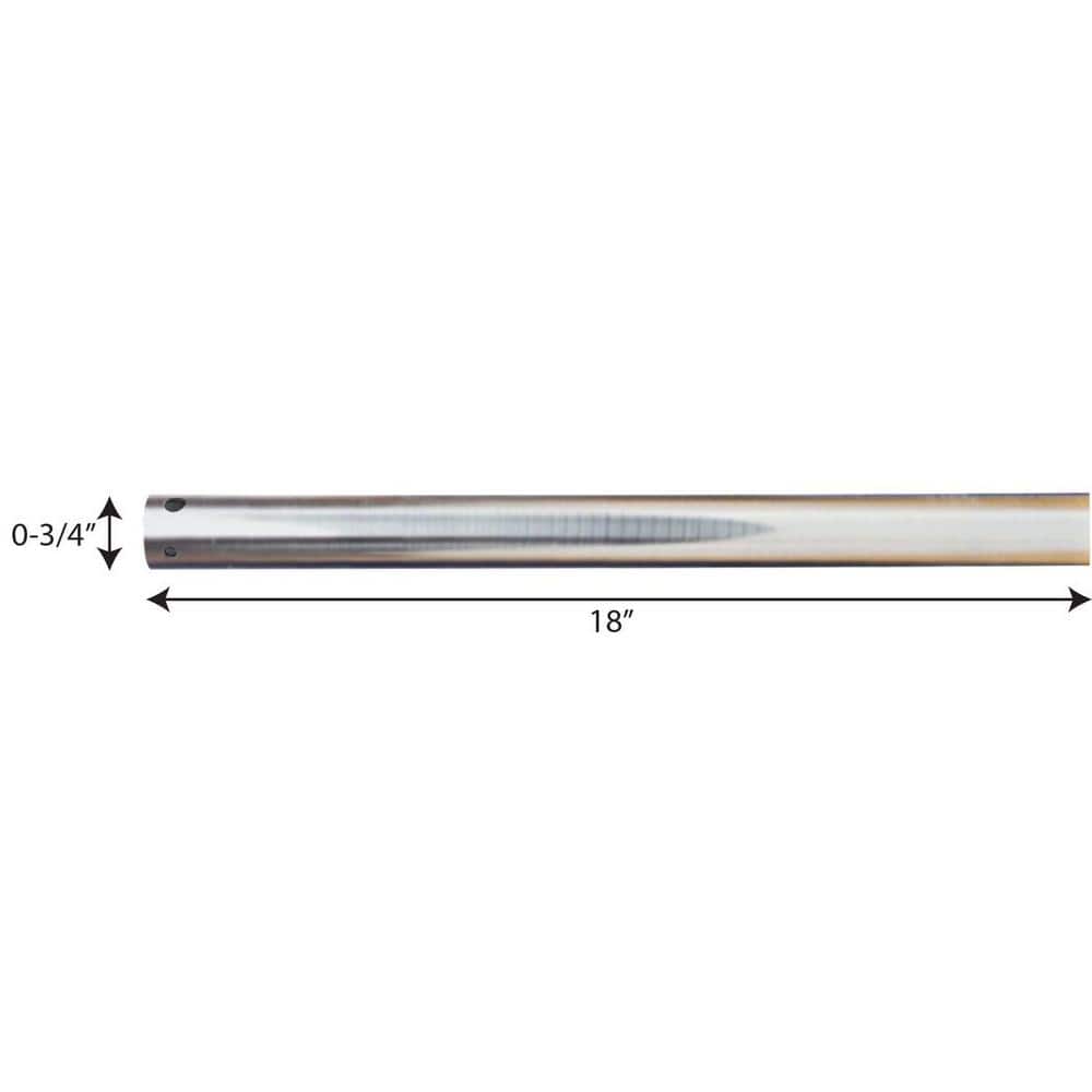 Brushed Nickel 18-Inch Steel Ceiling Fan Downrod