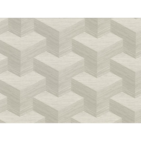 A-Street Prints Y Knot Light Grey Geometric Texture Vinyl Strippable Roll (Covers 60.8 sq. ft.)