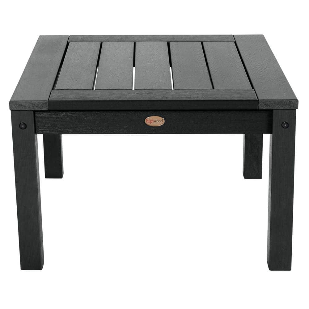 Luxurious Pocono Black Synthetic Wood Side Table