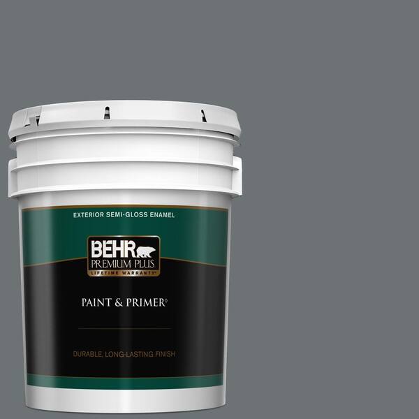 BEHR PREMIUM 5 gal. #MQ5-28 Dawn Gray Semi-Gloss Direct to Metal