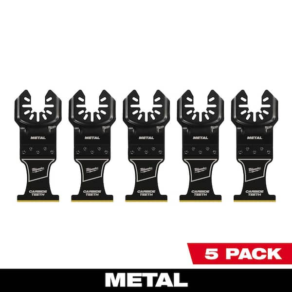 Milwaukee 1-3/8 in. Carbide Universal Fit Extreme Metal Cutting Multi-Tool Oscillating Blade (5-Pack)