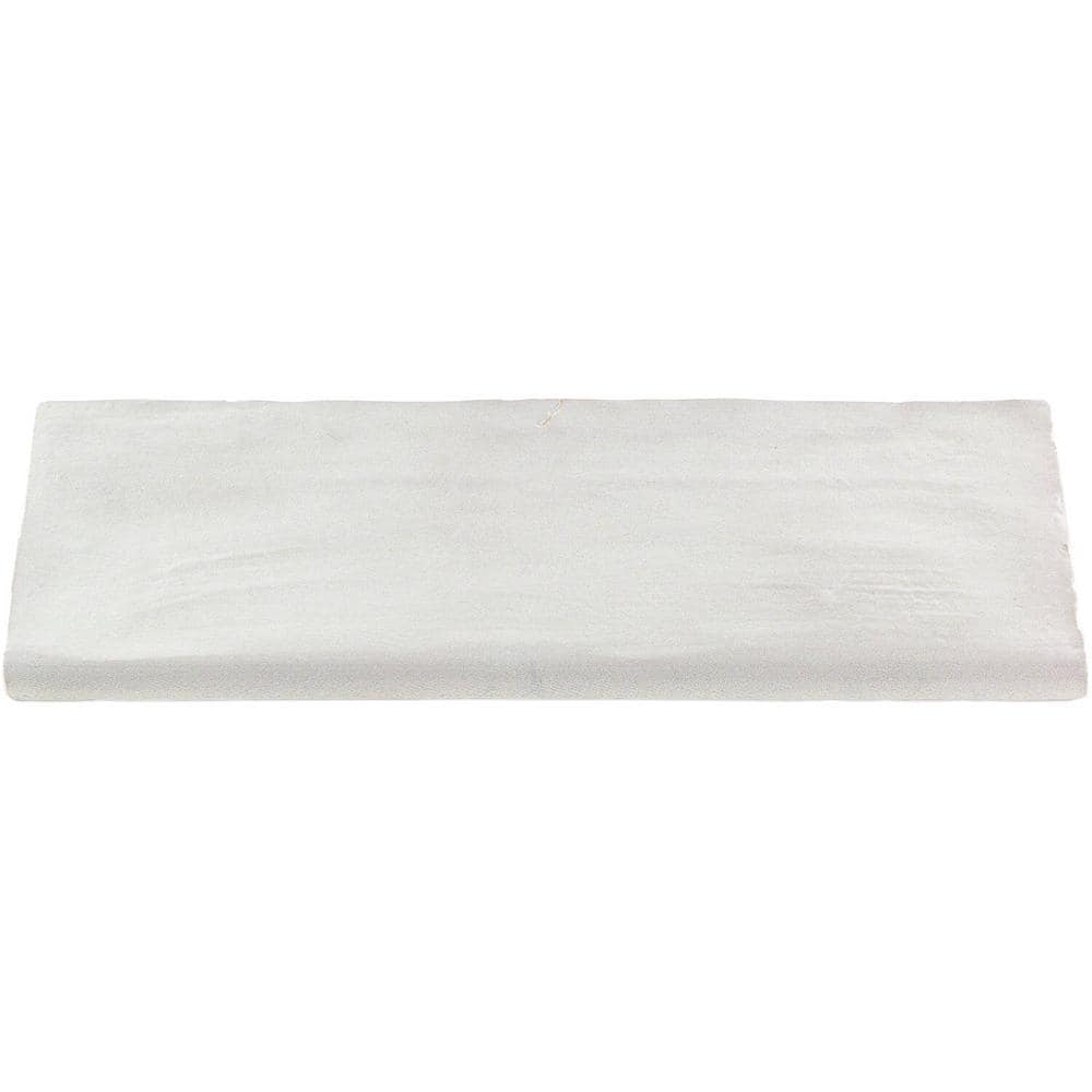 Amagansett Fog Gray Ceramic Bullnose Wall Tile Trim 2x8