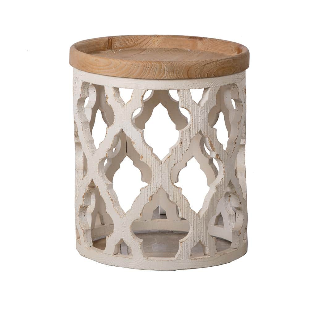23 in. Large Distressed White Side Table price history on PriceWatchPro
