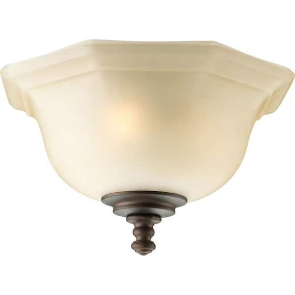 Progress Lighting Guildhall Collection 3-Light Roasted Java Ceiling Fan Light