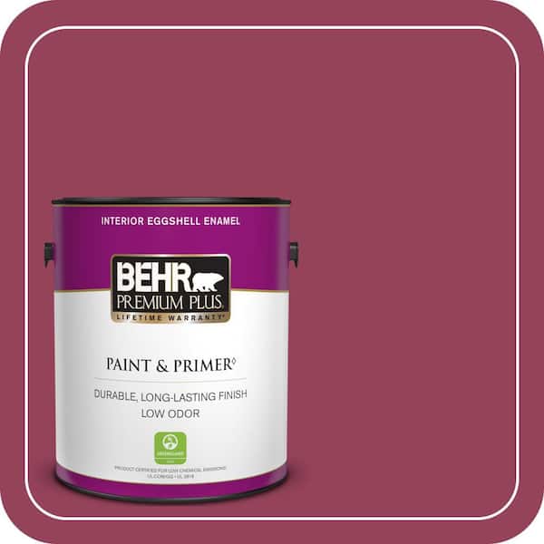 BEHR PREMIUM PLUS 1 gal. #110B-7 Raspberry Pudding Eggshell Enamel Low Odor Interior Paint & Primer