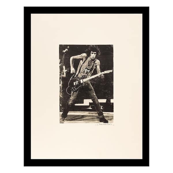 VENICE BEACH Collections Rolling Stones Keith Richard Jamming Live Vintage by Fairchild Paris 1-Piece Framed Graphic Print 18 in. x 14 in.