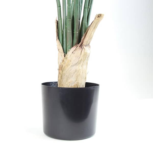 Mikasa 18-in Artificial Plastic Snake Plant in A Faux Marble Pot, Green