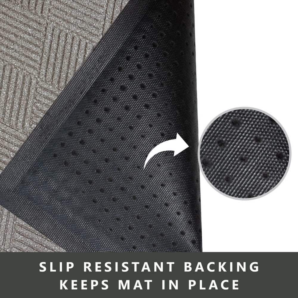 Maroon Checker Polypropylene 3' x 5' Low Profile Outdoor Door Mat