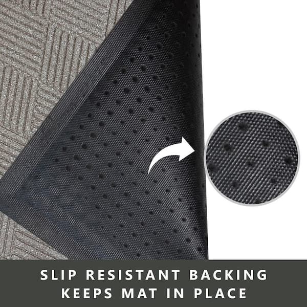 Indoor Outdoor Doormat Beige 36 in. x 60 in. Stripes Floor Mat