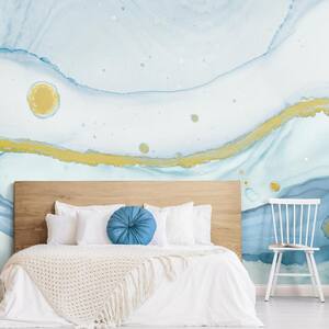 12 ft. x 9 ft. Splendor Sea Foam Peel and Stick Wallpaper Mural