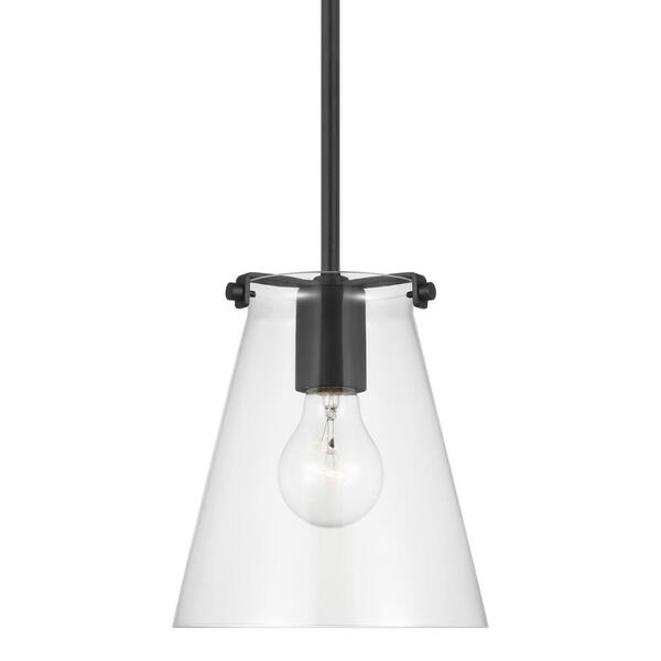 Generation Lighting Blaine 1-Light Matte Black Hanging Pendant