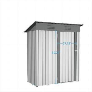 5 ft. W x 3 ft. D Metal Outdoor Metal Storage Shed, Lockable, Covers 15 sq. ft. Backyard, White