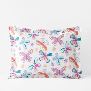 Butterflies Organic Cotton Percale Multi Cotton Standard Sham