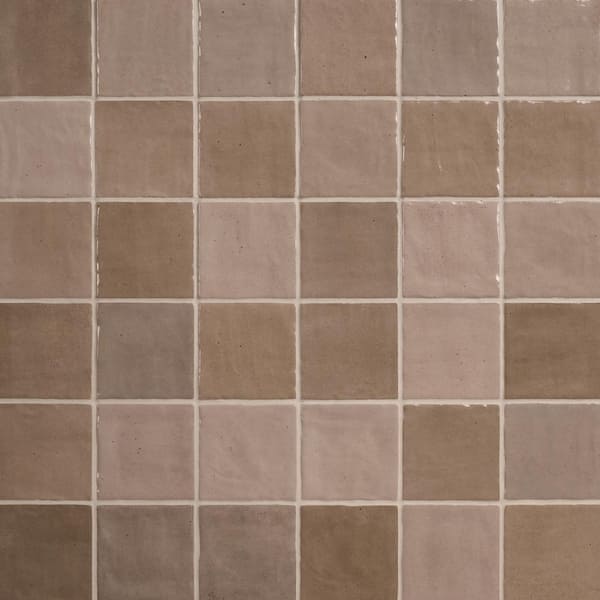 Ivy Hill Tile Kingston Taupe 3.93 in. x 3.93 in. Glazed Ceramic Wall ...