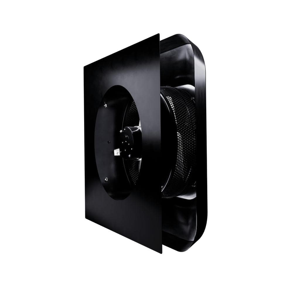 Black Galvanized Steel Smart Roof Mount Attic Fan