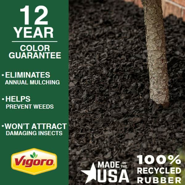 Vigoro 75 cu. ft. Black Rubber Nugget Mulch Super Sack GN75BK