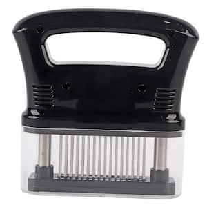 Large Stainless Steel Meat Tenderizer with 48-Ultra Sharp Needle Blade, Black