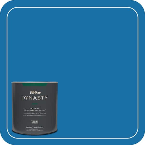 BEHR DYNASTY 1 qt. #560B-7 Cerulean Semi-Gloss Exterior Stain-Blocking Paint & Primer