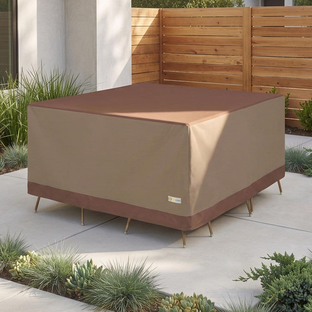 Duckcovers Ultimate 92 in. Square Patio Table and Chair Set Cover