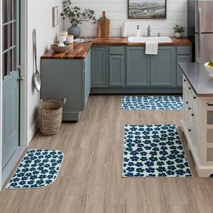  Sage Green Kitchen Mat Rug Set of 2- Plant Floral