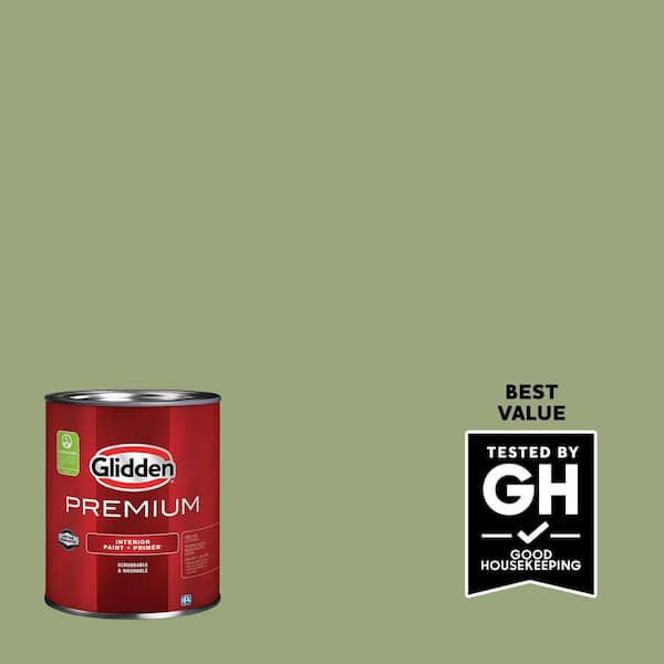 Glidden Premium 1 qt. PPG1121-5 Guacamole Semi-Gloss Interior Latex Paint