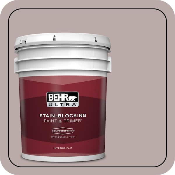 BEHR ULTRA 5 gal. #730B-4 Winter Cocoa Extra-Durable Flat Interior Paint & Primer