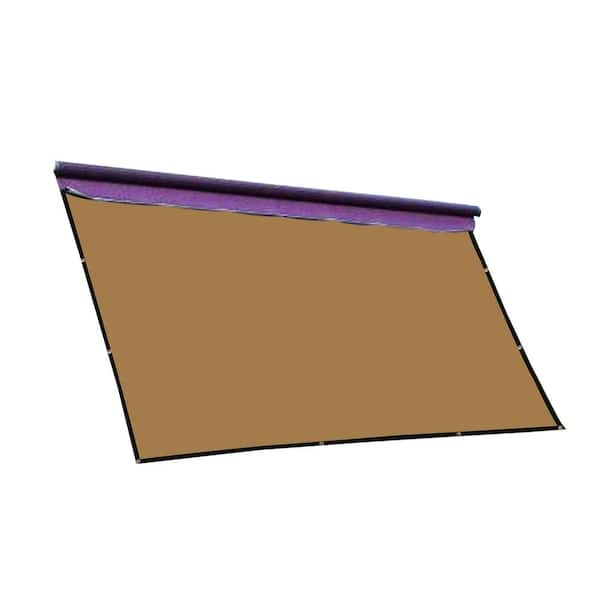 Unbranded 10 ft. x 10 ft. RV Awning Privacy Screen Sunblock Shade Panel Kit Coffee