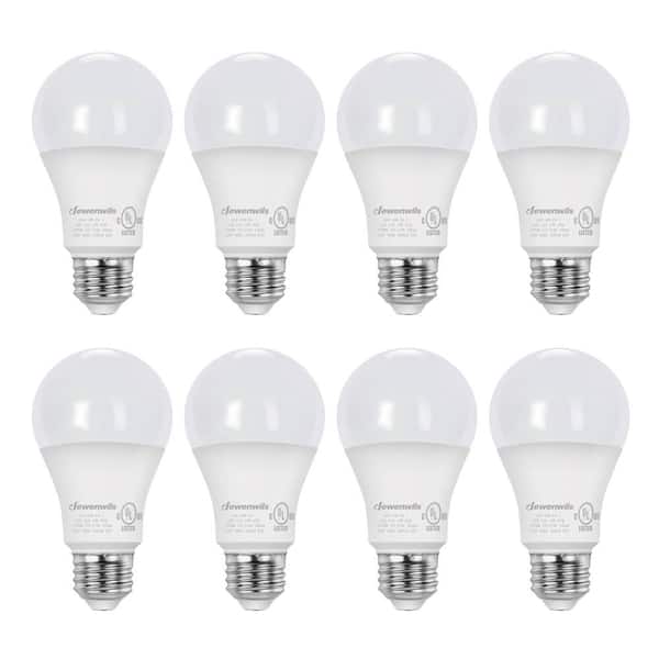 60-Watt Equivalent A19 Dimmable LED Light Bulb, 2700K Warm White (8-Pack)