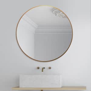 Round Frameless Beveled Edge wall Mirror Bathroom or Feature 60cm & 70cm dia. 