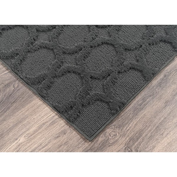 Garden Trellis Cinder Gray 4 ft. x 6 ft. Indoor/Outdoor Area Rug