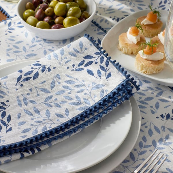 Company Cotton Hanukkah 19 in. W x 19 in. H Blue Cotton Napkins Set of 4