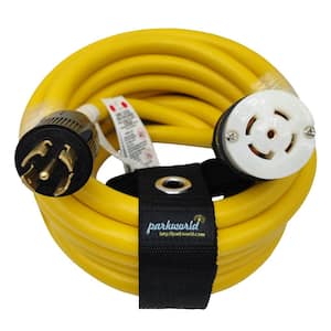 25 ft. 10/5 30 Amp 120/208V 5-Prong Indoor/Outdoor NEMA L21-30 Extension Cord (L21-30P to L21-30R), Yellow