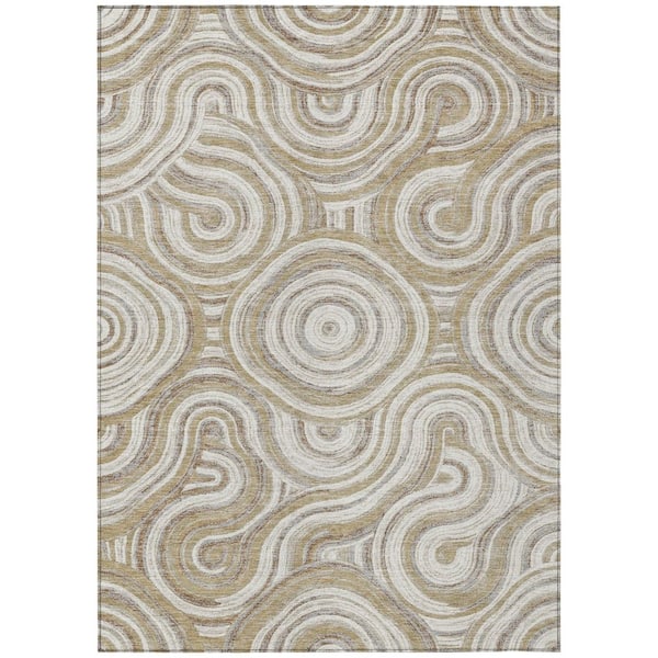 Chantille Machine Washable Indoor/Outdoor Abstract ACN3032 Ivory 10 ft. x 14 ft. Area Rug