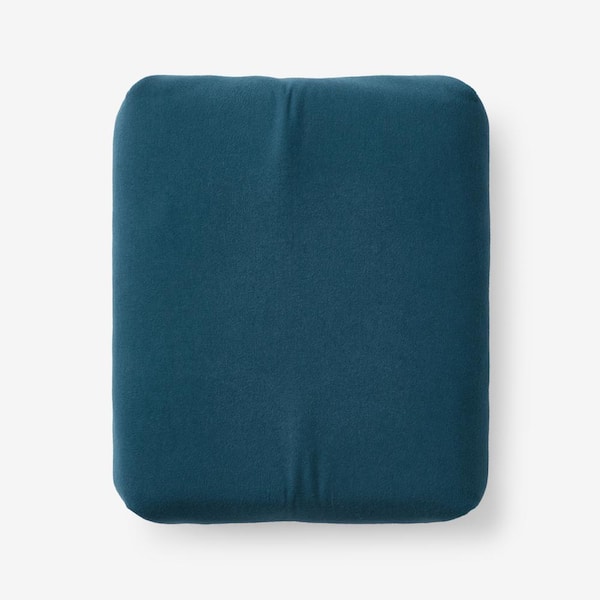 The Company Store Legends Hotel Dark Teal Velvet Flannel Twin Fitted Sheet