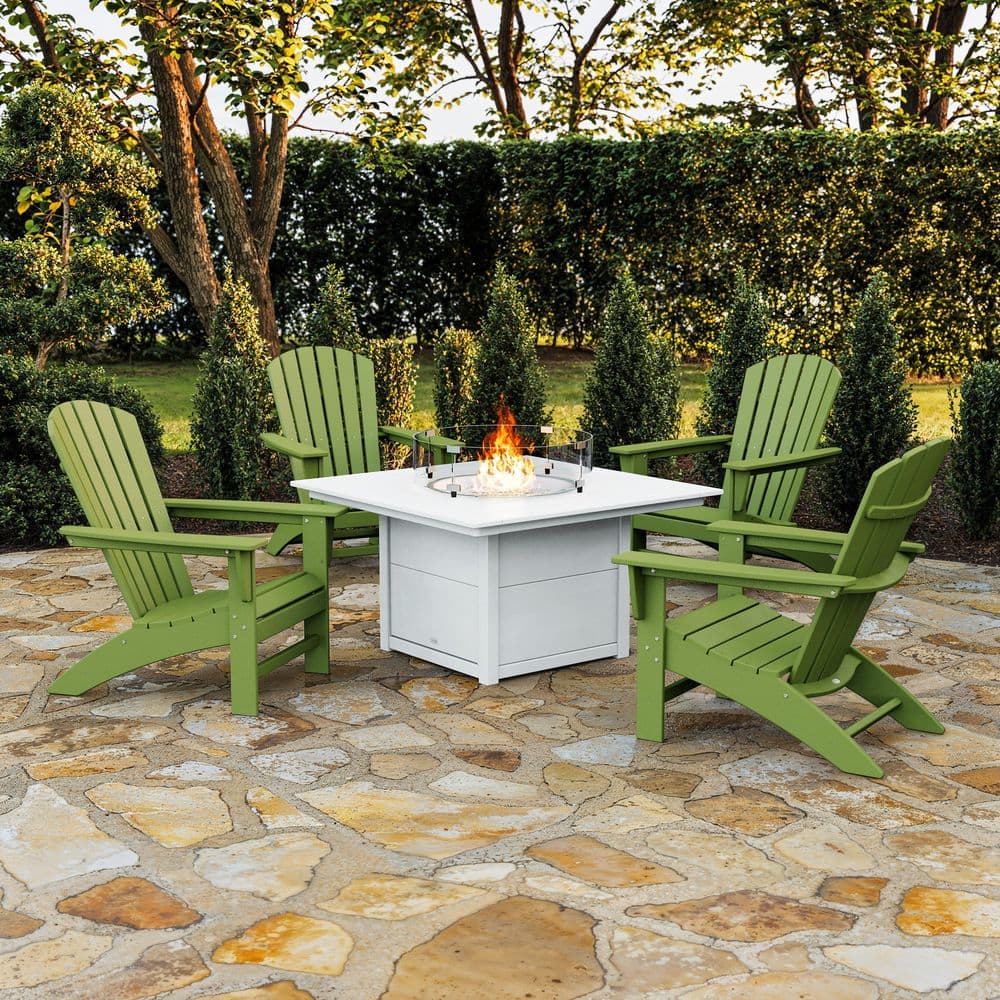 POLYWOOD Grant Park Lime 5-Piece Plastic Adirondack Patio