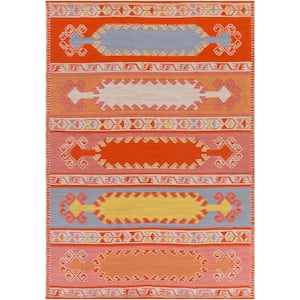 Sajal Muse Poppy Red 5 ft. x 8 ft. Indoor/Outdoor Patio Area Rug