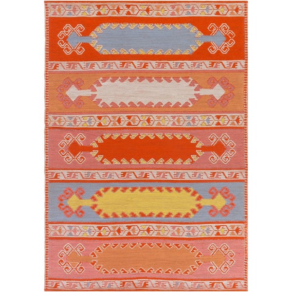 Sajal Muse Poppy Red 5 ft. x 8 ft. Indoor/Outdoor Patio Area Rug