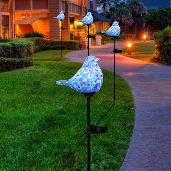 Solar Garden Decoration Outdoor Bluebird Lights RT1068 - The Home