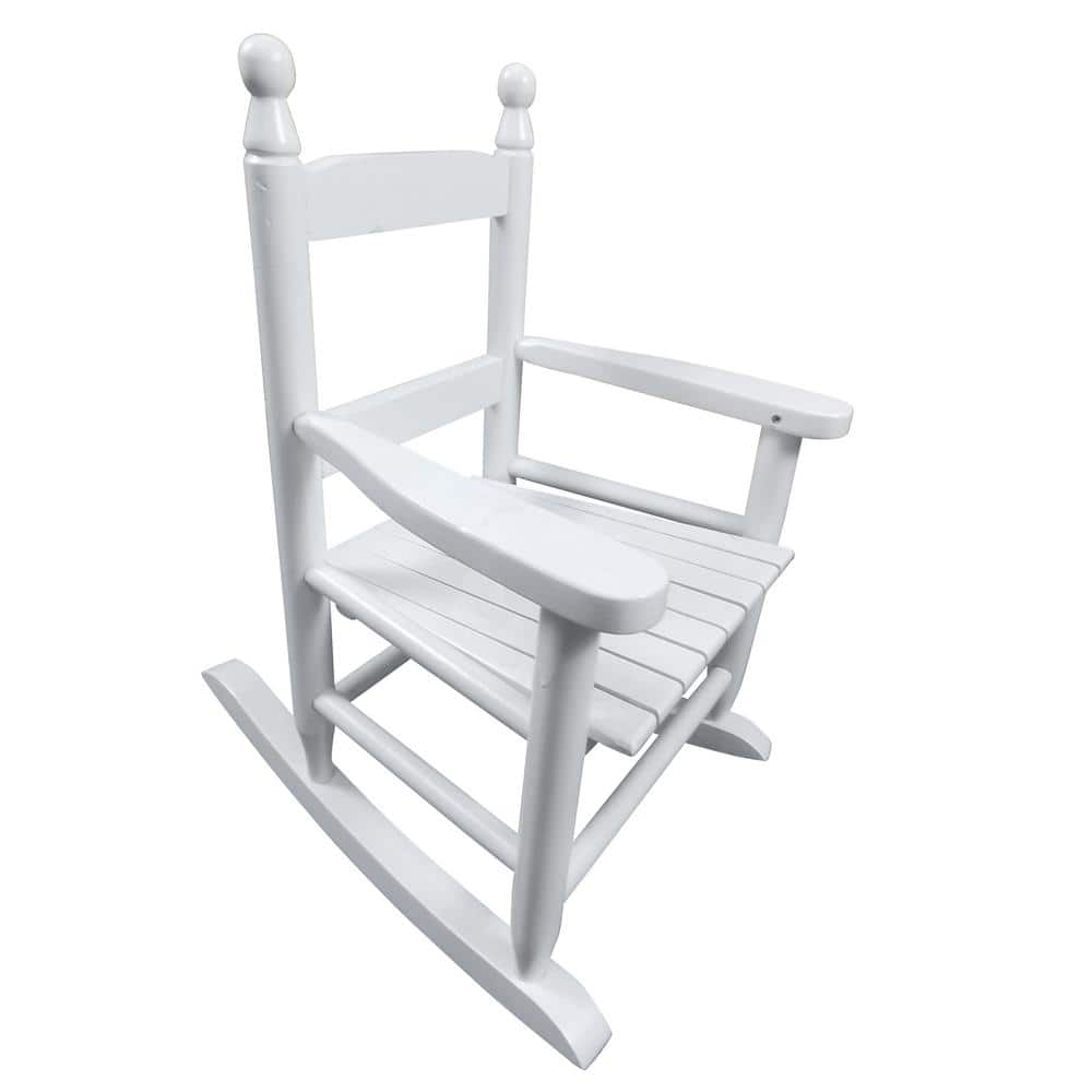 Sudzendf Wood Durable White Outdoor Rocking Chair for Kids, Indoor and