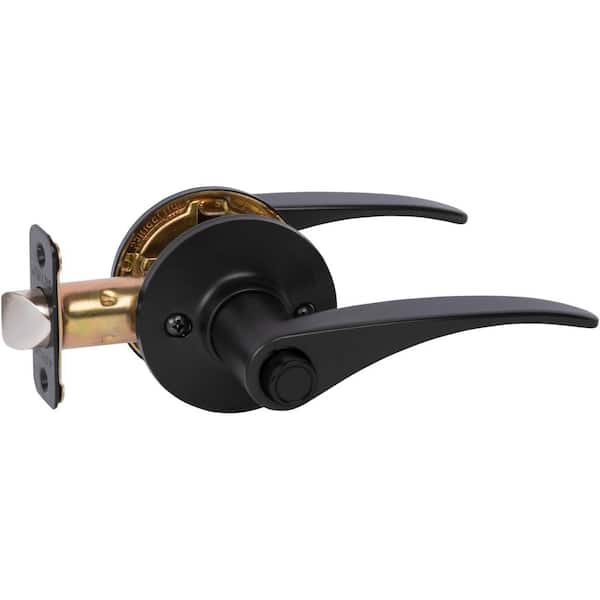 DELANEY HARDWARE Dayton Black Privacy Bed/Bath Door Lever