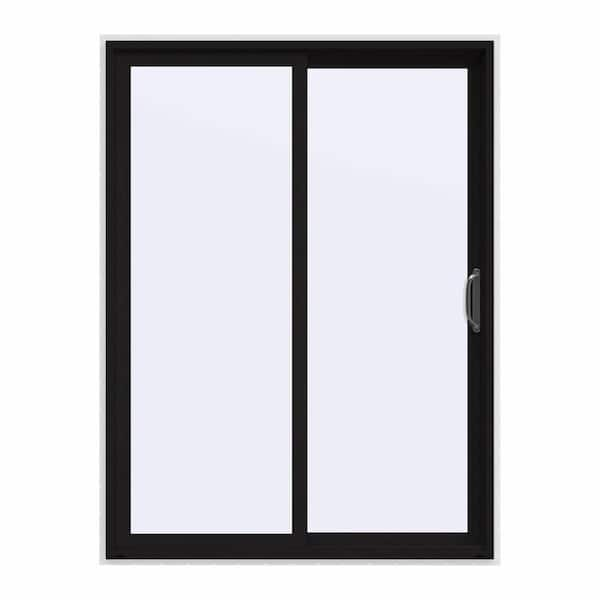 JELD-WEN 60 in. x 80 in. V-4500 Contemporary Black FiniShield Vinyl ...