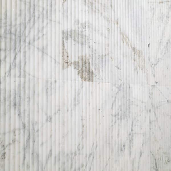 Arabescato Venato Valentino Fluto 12 in. x 24 in. Honed Marble Fluted Wall Tile (4 sq. ft./Case)