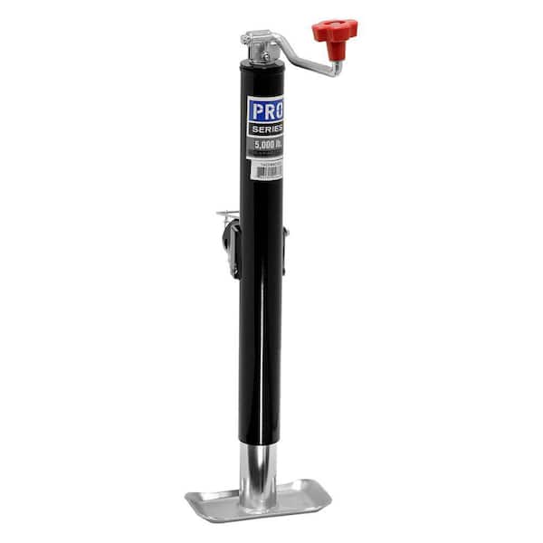 Unbranded Pro Weld On 5000 lbs. Capacity Topwind Swivel Trailer Kit Jack with Footplate