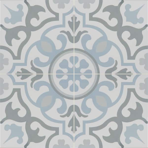 MSI Encaustic Blume 8 in. x 8 in. Matte Porcelain Patterned Look Floor and Wall Tile (5.16 sq. ft./Case)