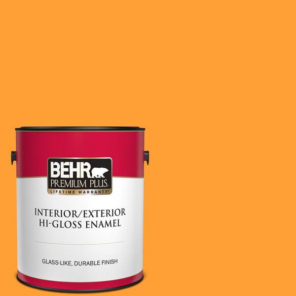 BEHR PREMIUM PLUS 1 gal. #P250-7 Blazing Bonfire Hi-Gloss Enamel Interior/Exterior Paint