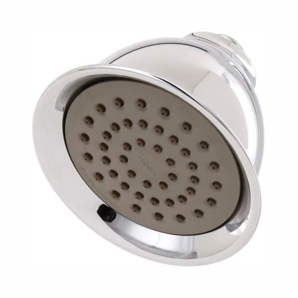 MOEN Eco-Performance 1-Spray 4.4 in. Single Wall Mount Fixed Shower Head in Chrome